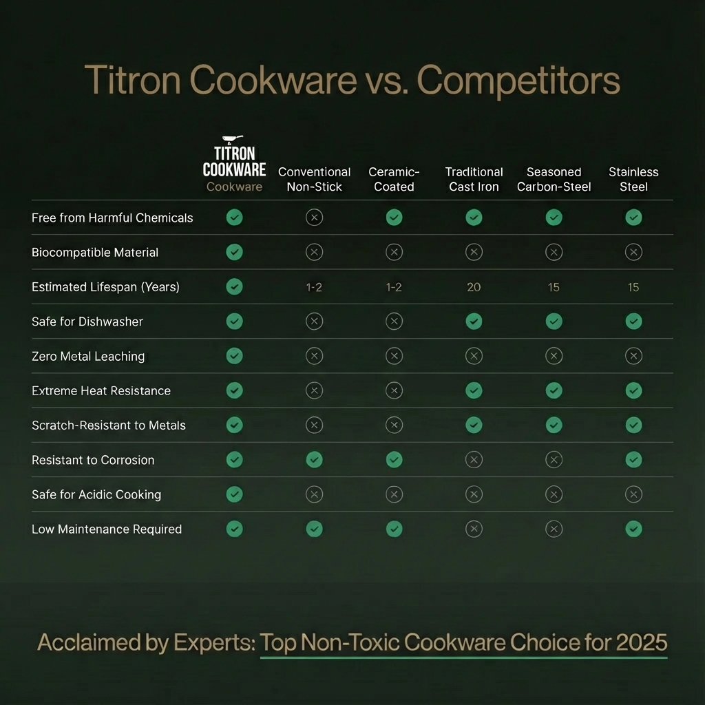 Titanium Wok Pan Flat Bottomed + FREE LID