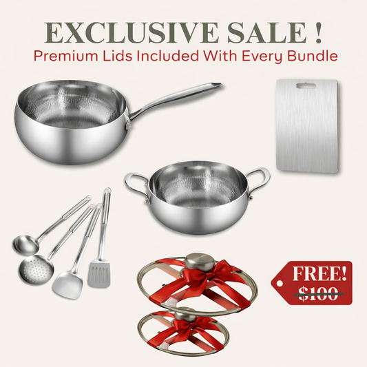 Pure Titanium Chef’s Bundle + FREE LIDS