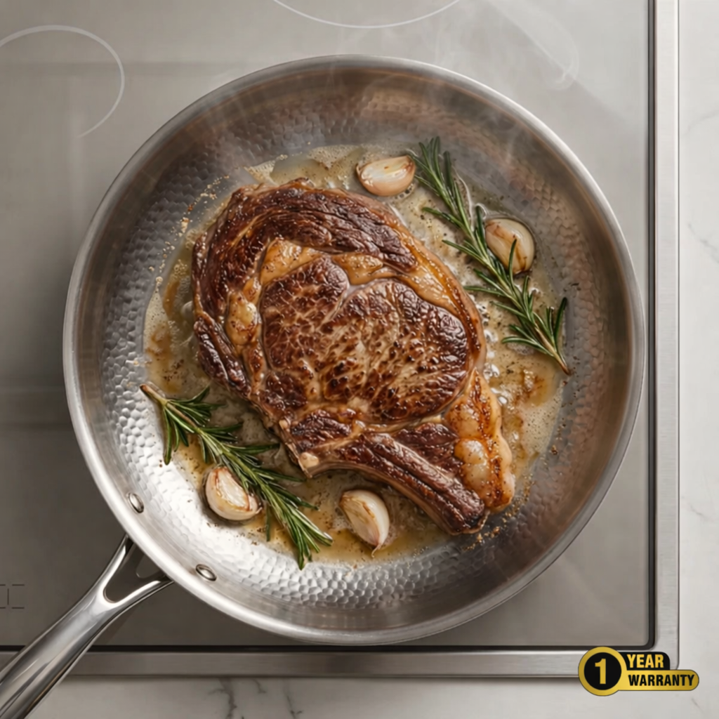 Titanium Hammered Pan + FREE LID