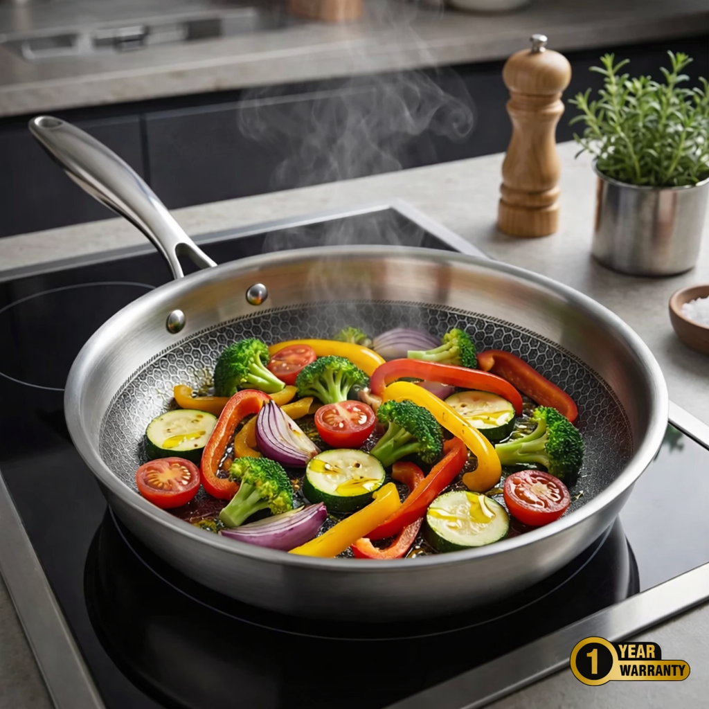 Titanium Hammered Pan + FREE LID