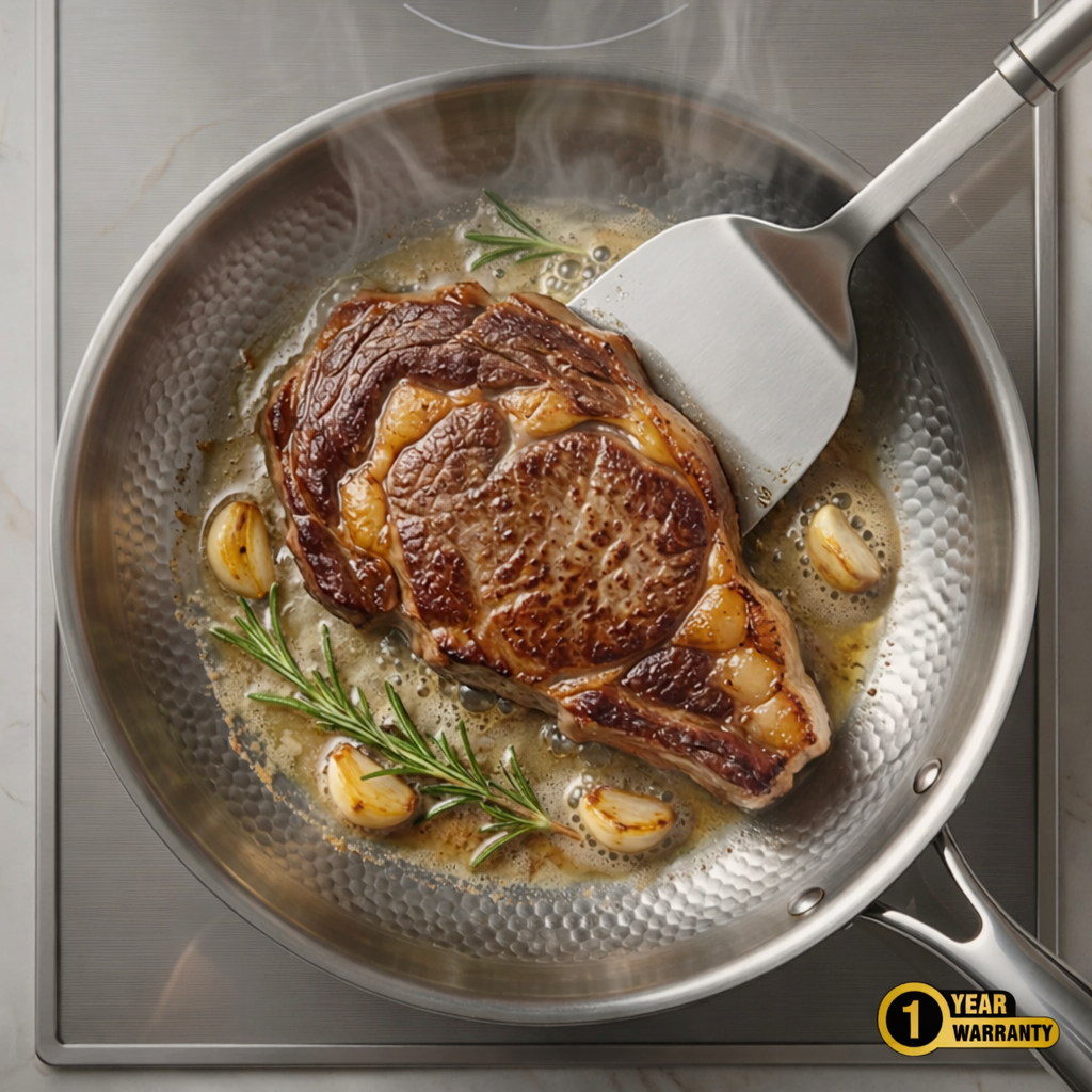 Titanium Hammered Pan + FREE LID