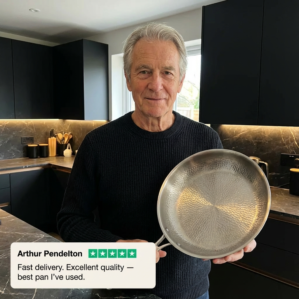 Titanium Hammered Pan + FREE LID