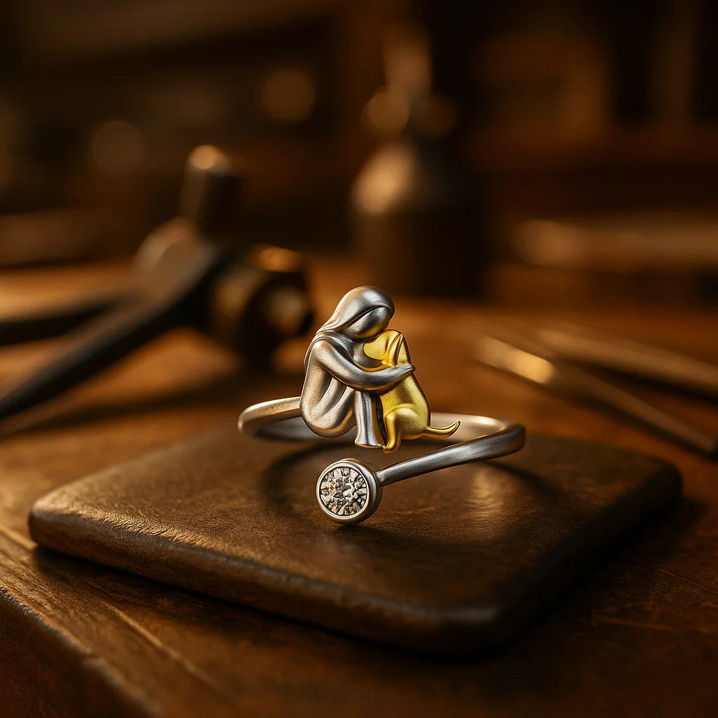 Lovely Hug Silver Ring