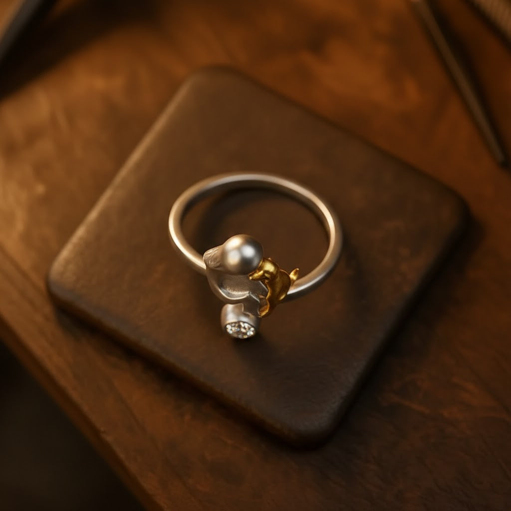 Lovely Hug Silver Ring