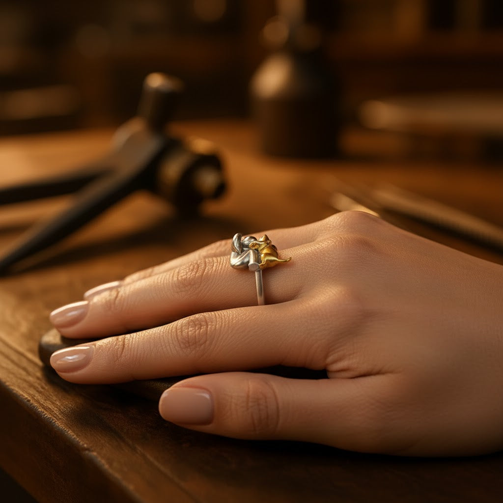 Lovely Hug Silver Ring